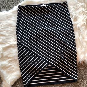 Zara asymmetrical baby blue skirt